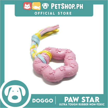 Doggo Paw Star (Pink) Ultra Tough Rubber Pet Toy