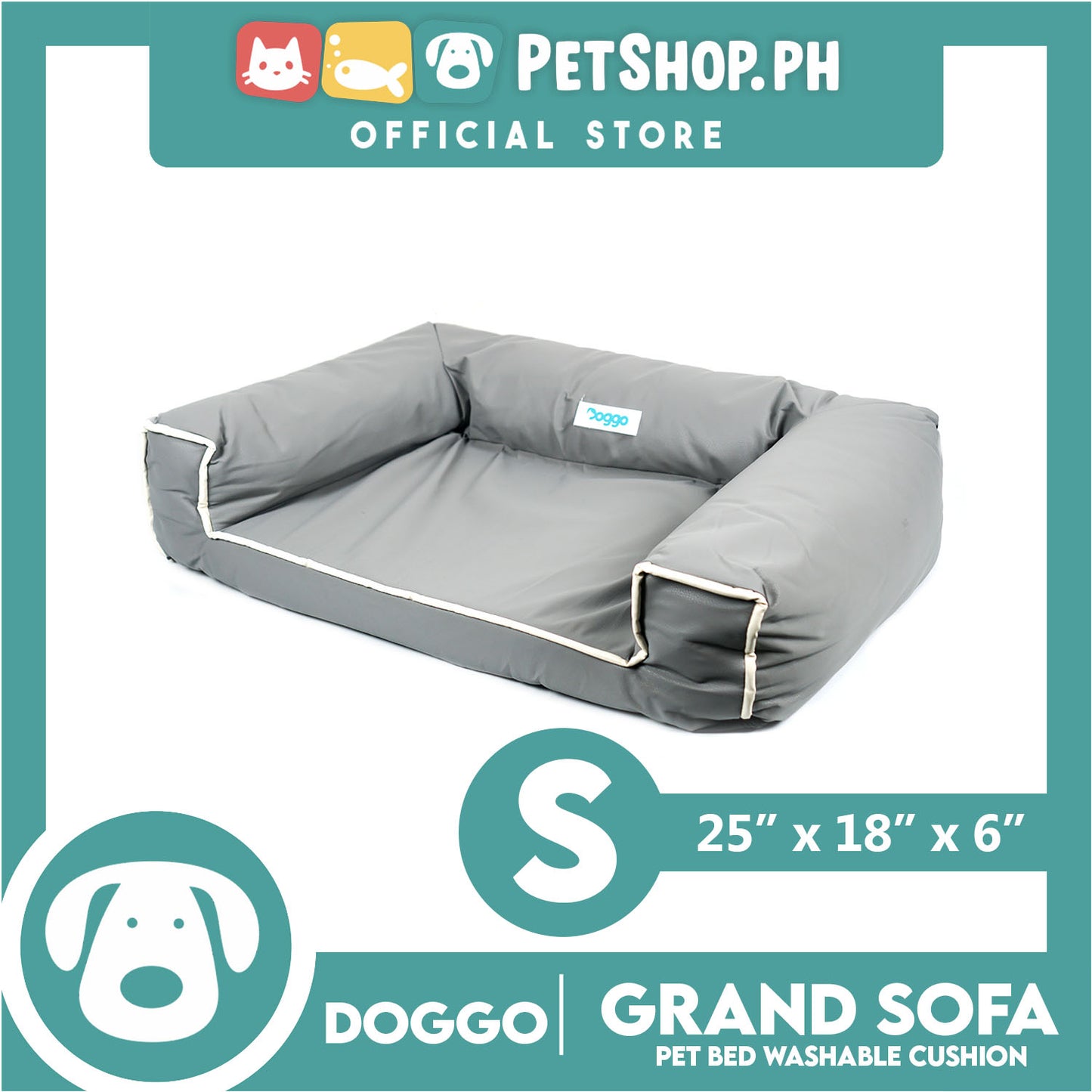 Doggo Grand Sofa Bed (Small) Orthopedic Dog Bed Pet Sofa Bed