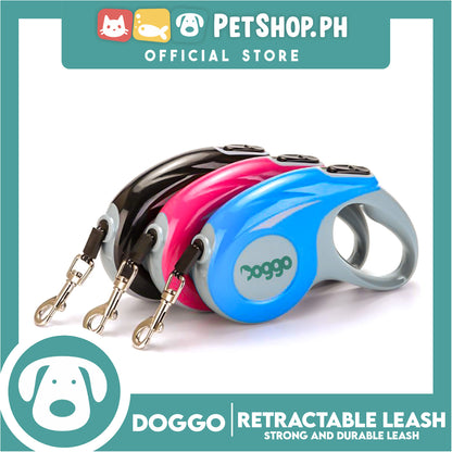 Doggo Retractable Leash 3M (Pink) Strong And Durable, In Comfort And Control Running And Convenient