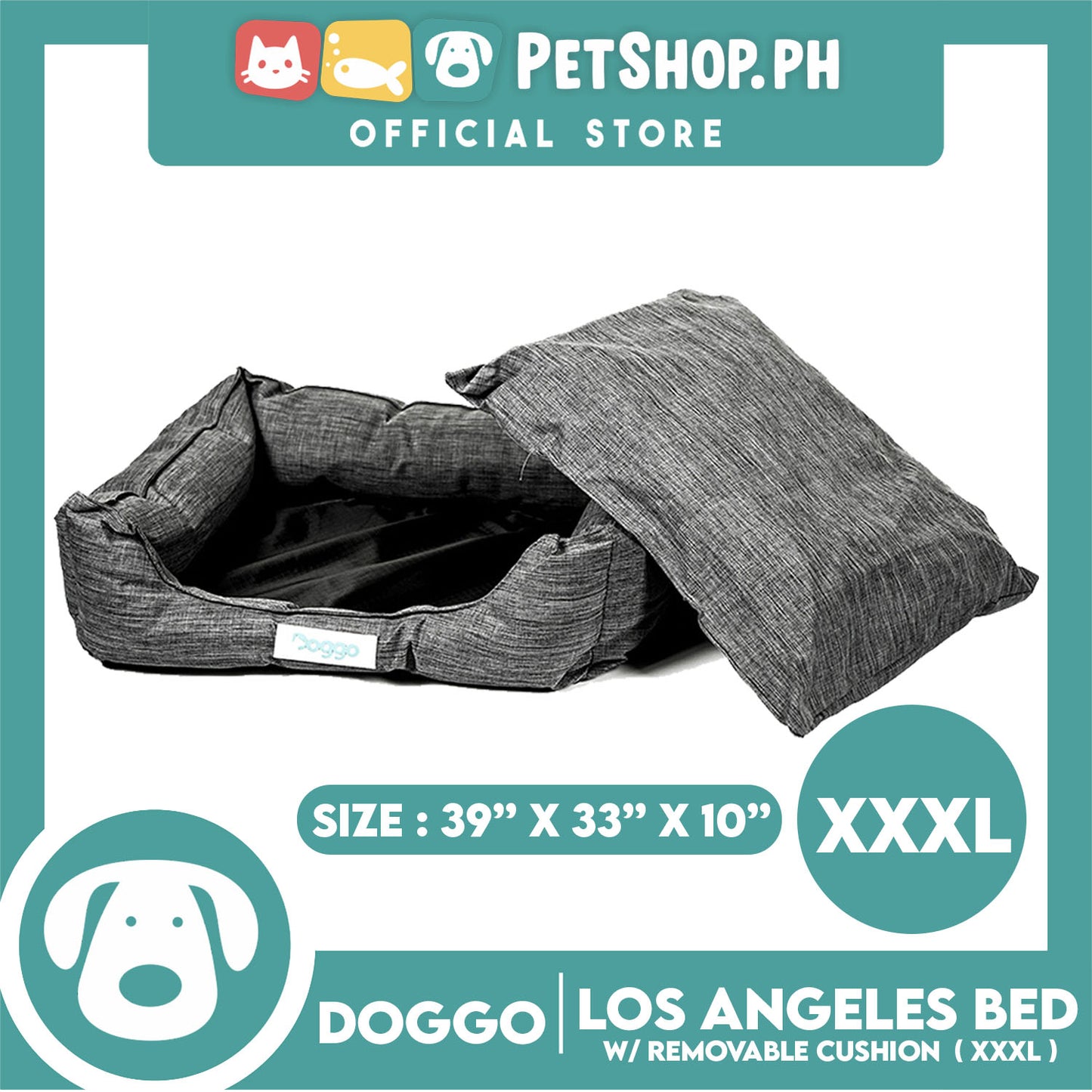 Doggo Los Angeles Bed (XXXL) Comfortable Pet Bed