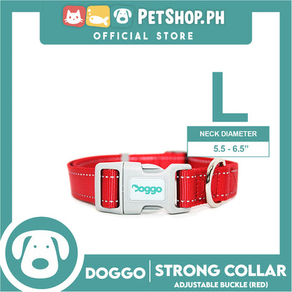 Doggo Strong Collar Large Size (Red) Soft And Durable Collar for Your Dog