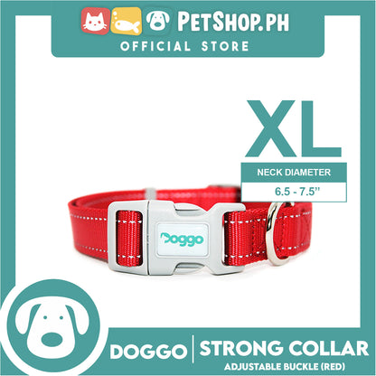 Doggo Strong Collar Extra Large Size (Red) Soft And Durable Collar for Your Dog