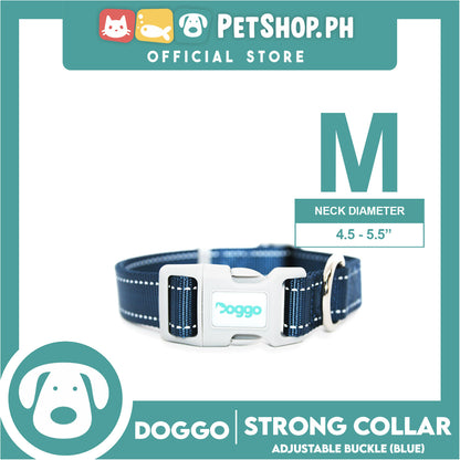 Doggo Strong Collar Medium Size (Blue) Soft And Durable Collar for Your Dog