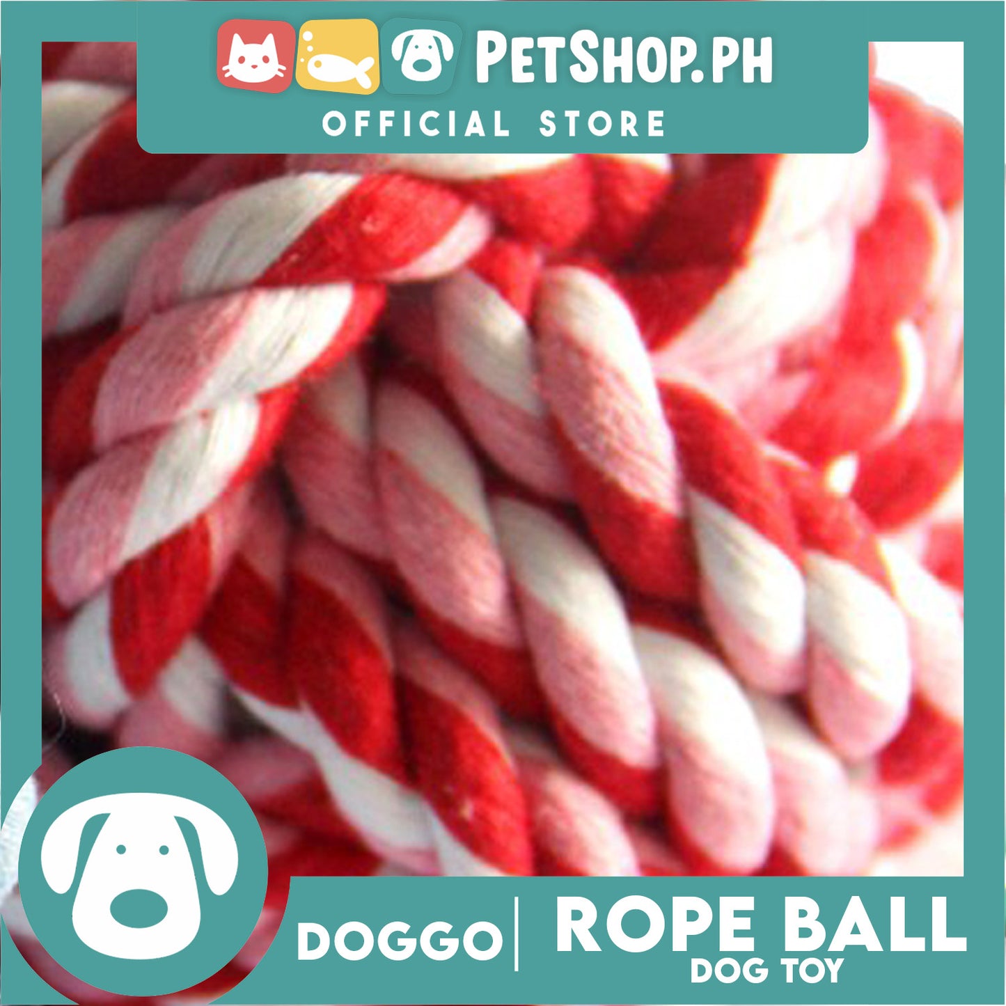 Doggo Rope Ball Small Size (Pink) Perfect Toy for Dog