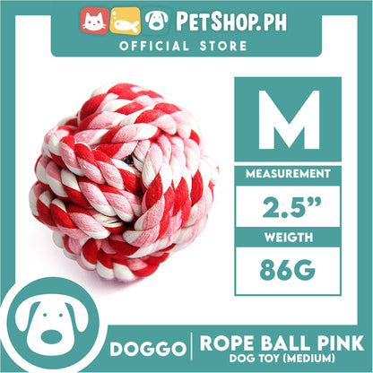 Doggo Rope Ball Medium Size (Pink) Perfect Toy for Dog