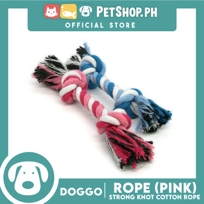 Doggo Rope Thick Fiber 4'' Extra Small Size (Pink) Perfect Toy for Dog