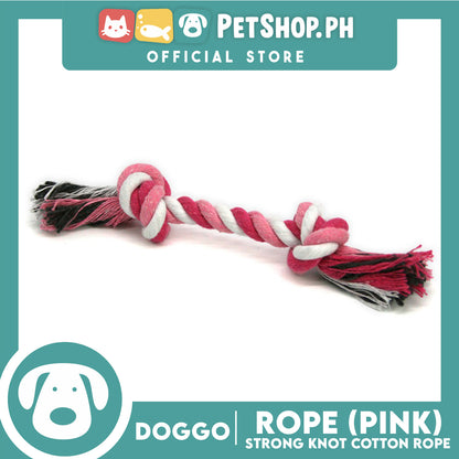 Doggo Rope Thick Fiber 4'' Extra Small Size (Pink) Perfect Toy for Dog