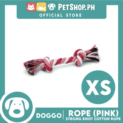 Doggo Rope Thick Fiber 4'' Extra Small Size (Pink) Perfect Toy for Dog