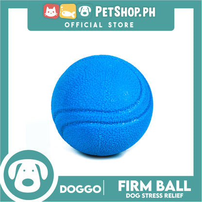Doggo Bouncy Firm Ball Natural Rubber Small Size (Blue) Dog Toy