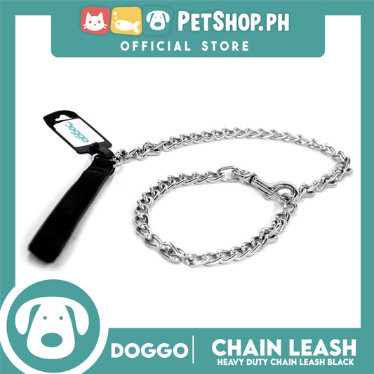 Doggo Heavy Duty Chain Leash (Black) 42 inches Leash Length for Your Dog