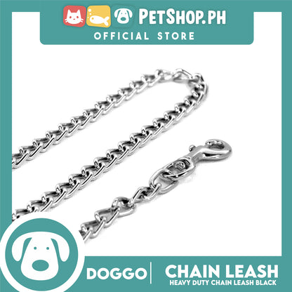Doggo Heavy Duty Chain Leash (Black) 42 inches Leash Length for Your Dog