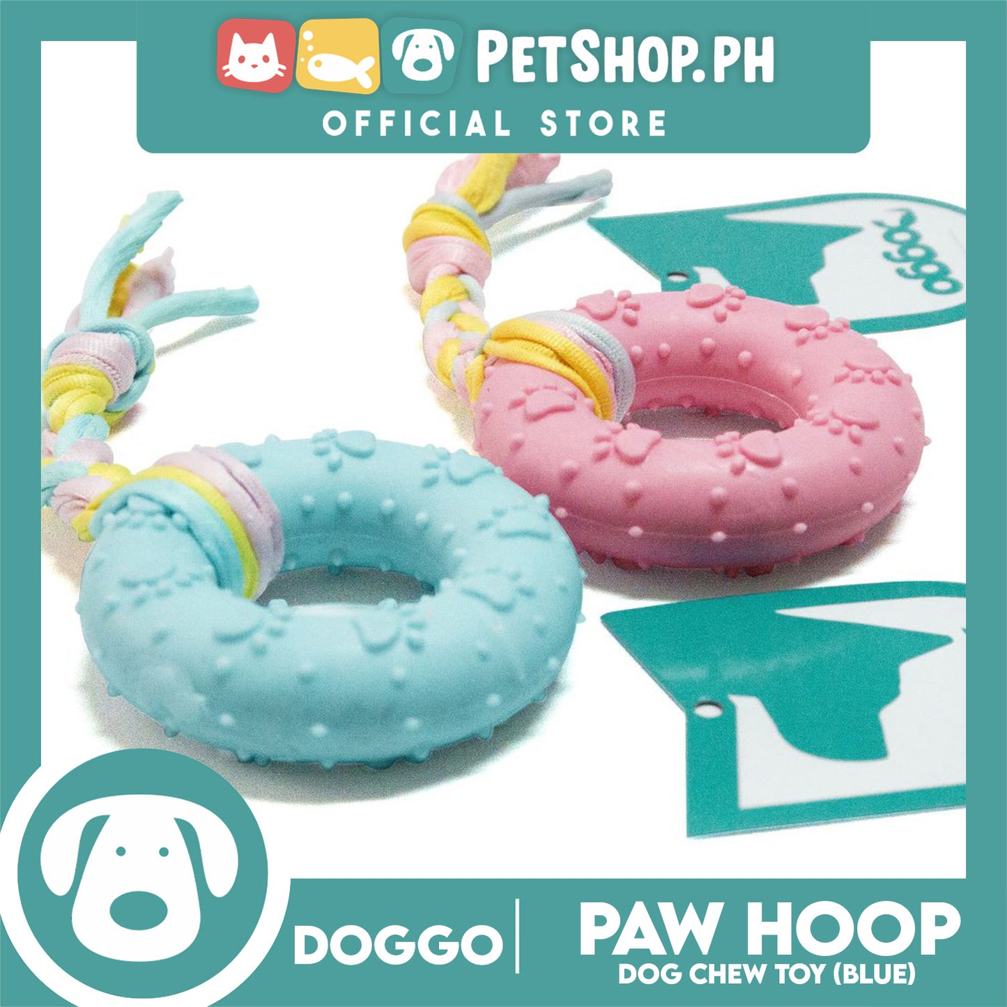 Doggo Paw Hoop (Blue) Toy for Dog