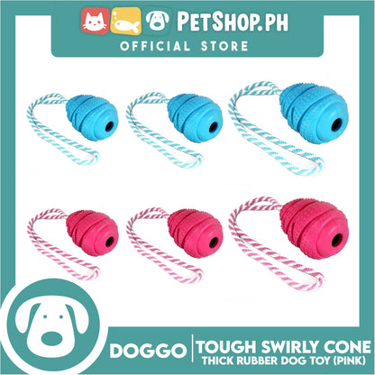 Doggo Tough Swirly Cone Design Pink (Small)