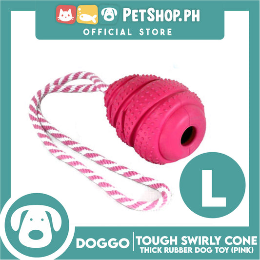 Doggo Tough Swirly Cone Design Pink (Large)