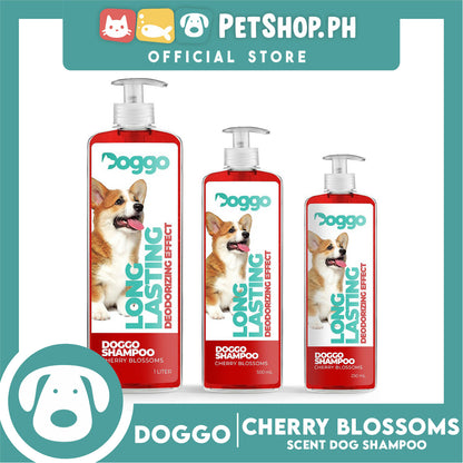 Doggo Shampoo Long Lasting Deodorizing Effect 1 Liter (Cherry Blossoms) Shampoo for Your Pet