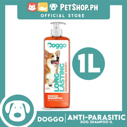 Doggo Shampoo Long Lasting Deodorizing Effect 1 Liter (Anti-Parasitic) Shampoo for Your Pet