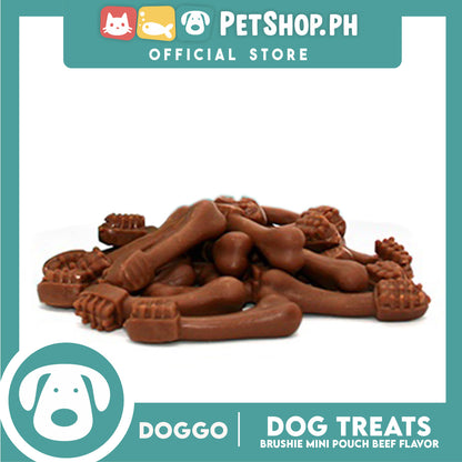 Doggo Dog Brushie Treats Mini Pouch 80 grams, 10 pcs. (Beef Flavor) Brushie Treats Mini for Your Dog