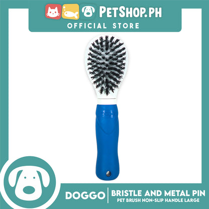 Doggo Bristle and Metal Pin Brush (Large) Non-slip handle for your dog