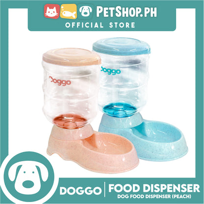 Doggo Dog Food Dispenser (Peach) Pet Feeder