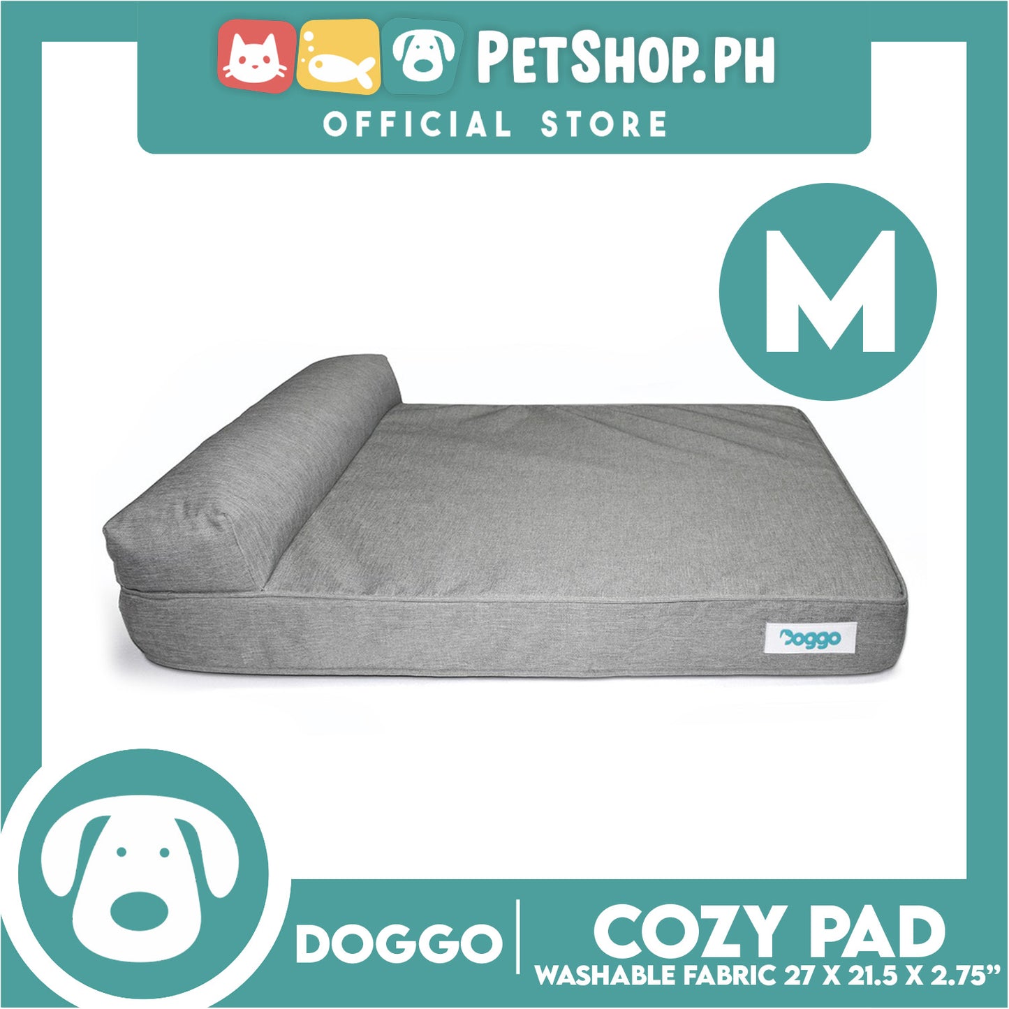 Doggo Dog Bed Cozy Pad (Medium) Orthopedic Dog Beds & Calming Dog Beds