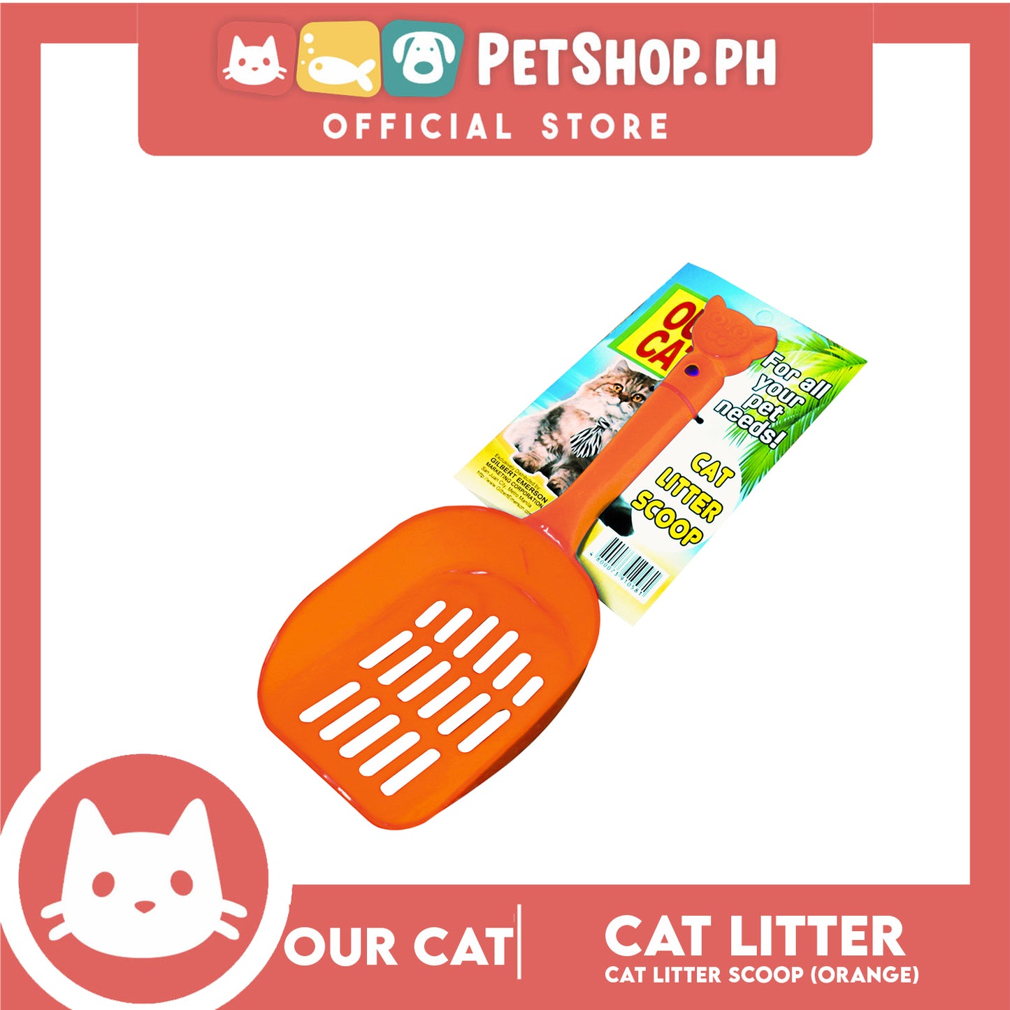 Our Cat Cat Litter Scoop (Orange)