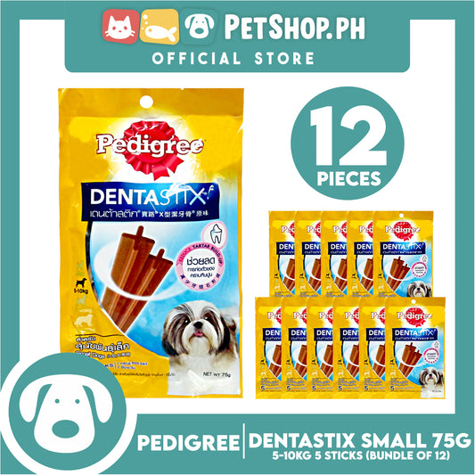 12pcs Pedigree DentaStix Small (5-10kg) 75g (5 Sticks) Dog Dental Treats