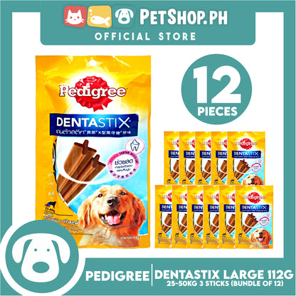 12pcs Pedigree DentaStix Large (25-50kg) 112g (3 Sticks) Dog Dental Treats