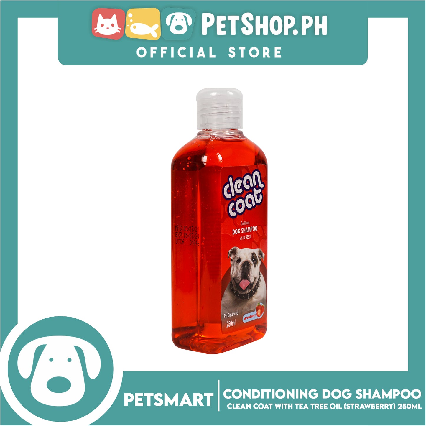Clean Coat Conditioning With Tea Tree Oil 250ml (Strawberry) Dog Shampoo