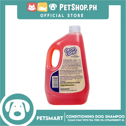Clean Coat Conditioning With Tea Tree Oil 2 Liters (Strawberry) Dog Shampoo