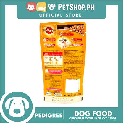 6pcs Pedigree Puppy Chicken Chunks Flavor in Gravy 130g Dog Wet Food