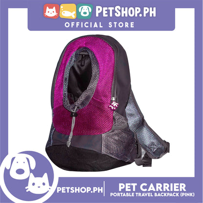 Pet Carrier Portable Outdoor Travel BackPack Safe Carrier for Dogs & Cats (Pink)