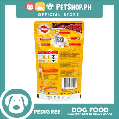 24pcs Pedigree Simmered Beef Loaf Flavour with Vegetables 130g Dog Wet Food