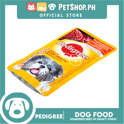 24pcs Pedigree Simmered Beef Loaf Flavour with Vegetables 130g Dog Wet Food