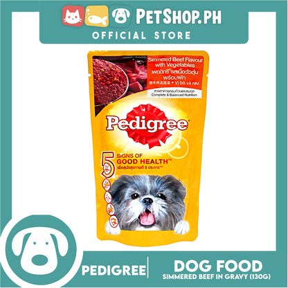 24pcs Pedigree Simmered Beef Loaf Flavour with Vegetables 130g Dog Wet Food