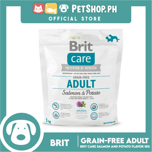 Brit Care Grain Free Adult Salmon and Potato 1kg For Adult Dog Dry Food
