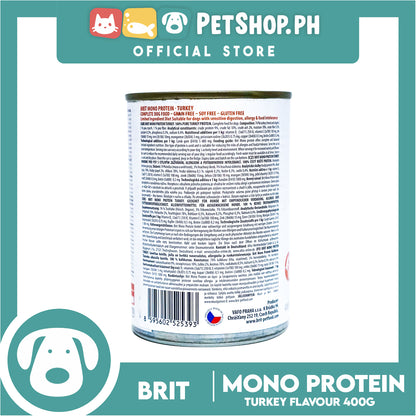 Brit Mono Protein Turkey 400g Dog Wet Food