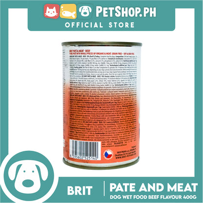 Brit Pate and Meat Grain-Free Beef 400g Dog Wet Food