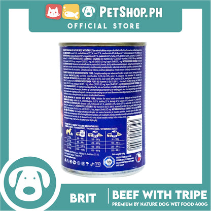 Brit Premium Beef with Tripes Encriches With Collagen 400g Dog Wet Food