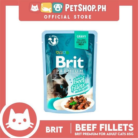 Brit Premium Cat Beef Fillets in Gravy For Adult 85g Cat Wet Food