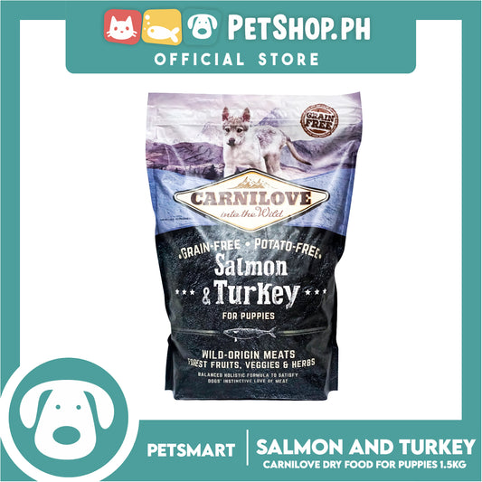Carnilove Into The Wild Grain-Free and Potato-Free Salmon and Turkey For Puppies 1.5kg Dry Dog Food