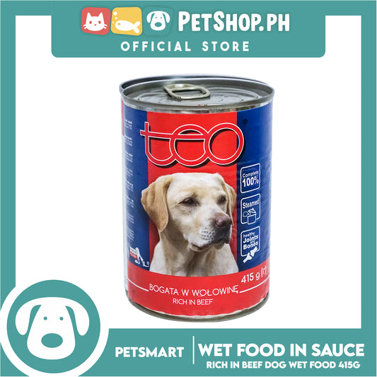 Teo Dog Can Rich in Beef 415g Dog Wet Food