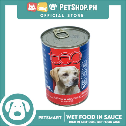 Teo Dog Can Rich in Beef 415g Dog Wet Food