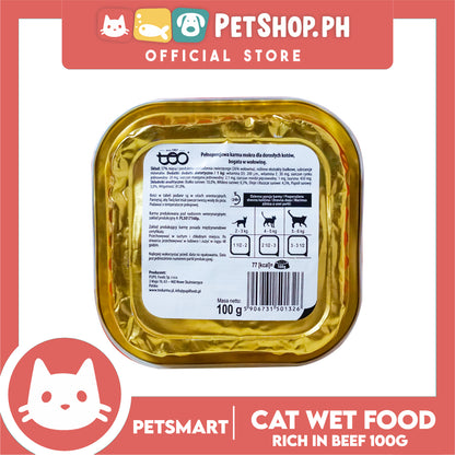 Teo Cat Rich in Beef Pate 100g Cat Wet Food