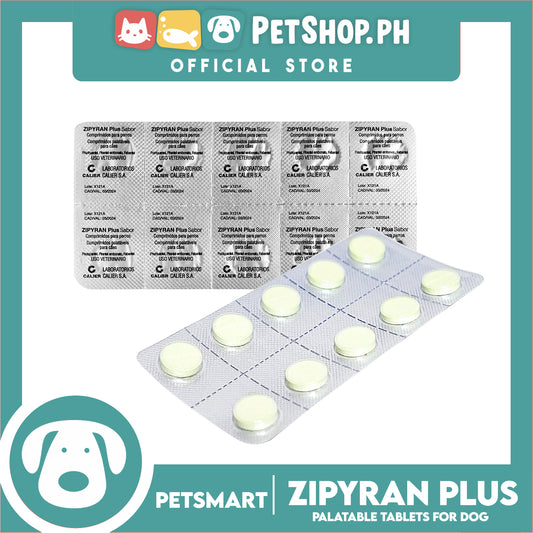 Kawu Zipyran Plus Sabor 10 Tablets, Treatment of Intestinal Parasites of Dogs