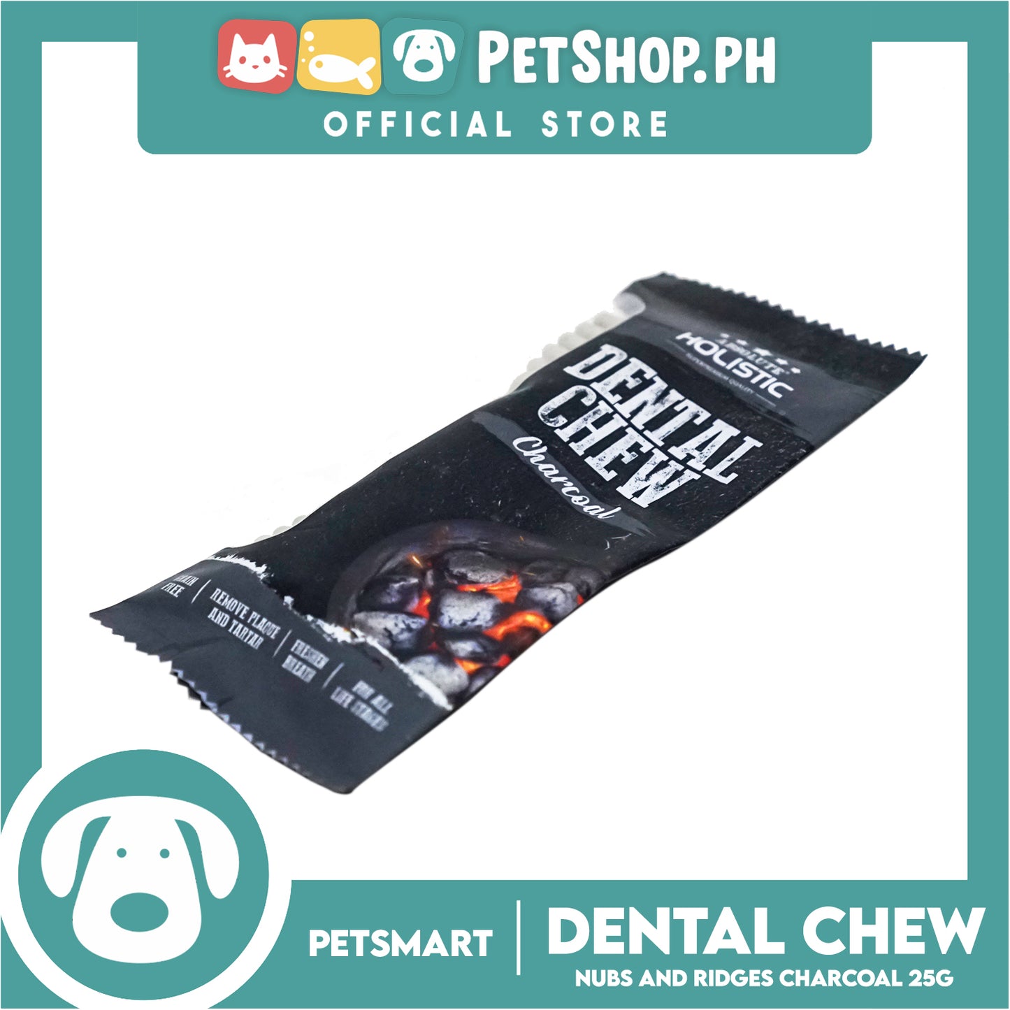 Absolute Holistic Dental Chew Charcoal 25g Dog Treats