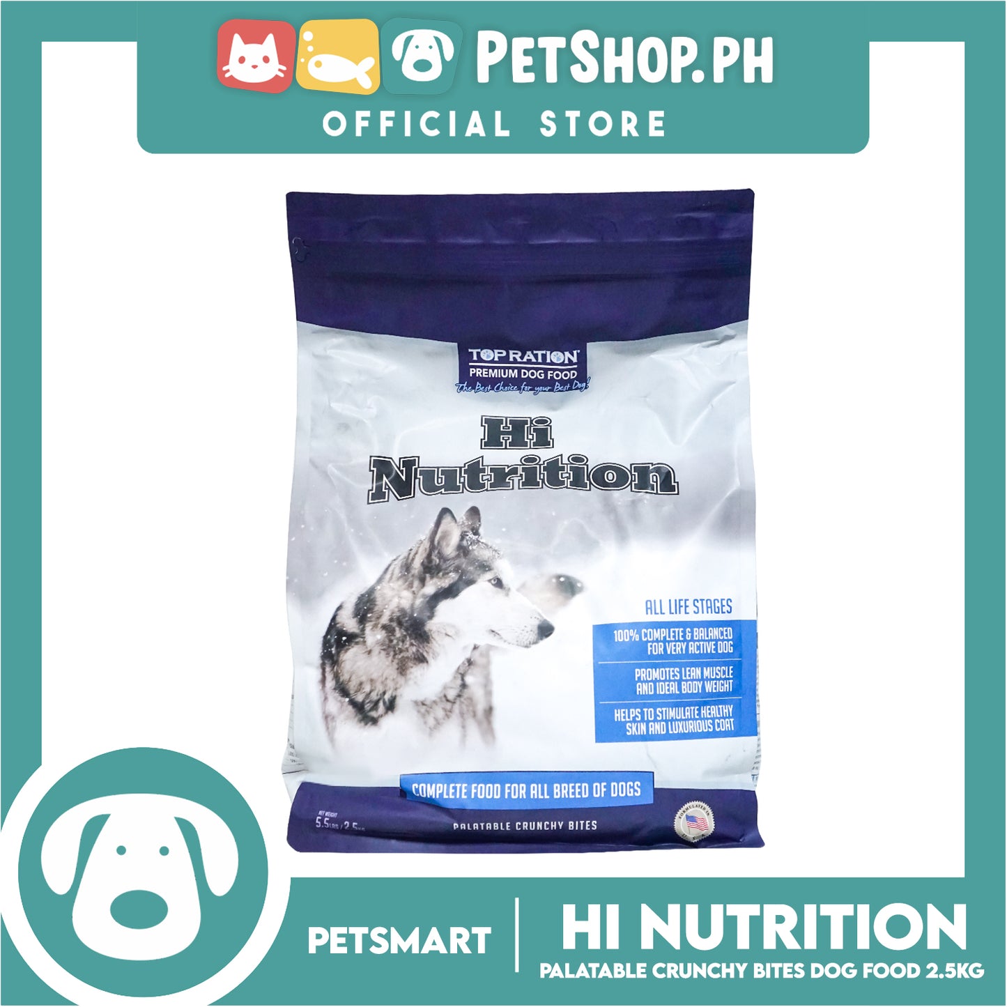 Top Ration Hi Nutrition Turkey and Lamb 2.5kg Dog Food