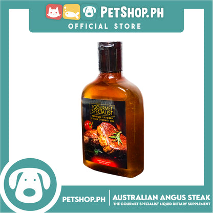 The Gourmet Specialist Premium Flavored Virgin Coconut Oil With L-Lysine for Animals 300ml (Australian Angus Steak)