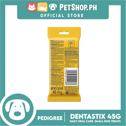 Pedigree Dentastix Mono 3s Small 5-10kg Daily Oral Care 45g Dog Treats
