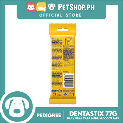Pedigree Dentastix Mono 3s Medium 10-25kg Daily Oral Care 77g Dog Treats
