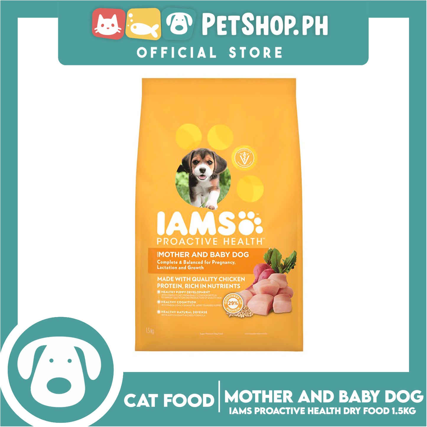 IAMS Proactive Health Mother and Baby Dog 1.5kg (Chicken) Dry Dog Food